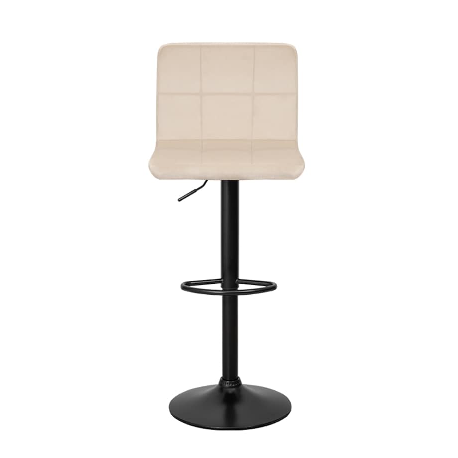 Hoker krzesło barowe tapicerowane regulowane obrotowe beż