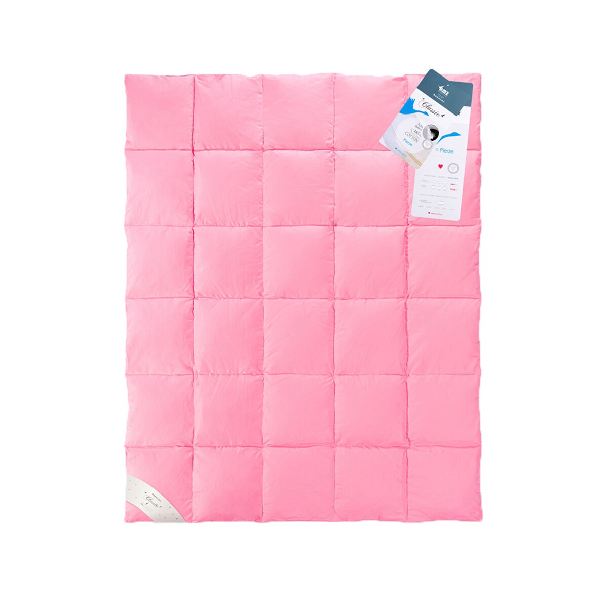 Kołdra Pierze Różowy Całoroczna, 135/140 x 200 cm, AMZ