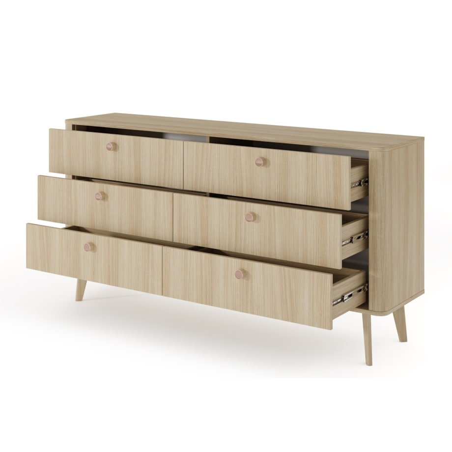 Komoda 163 6S KIKI na drewnianych nóżkach