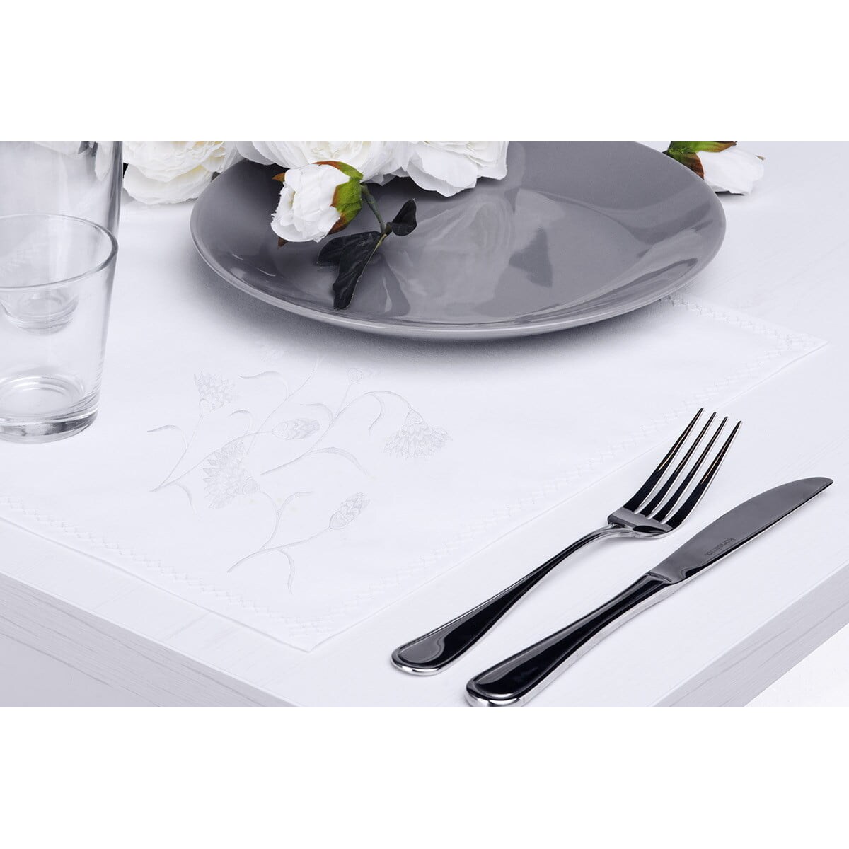 Konsimo ASTERI Bieżnik plamoodporny, biały