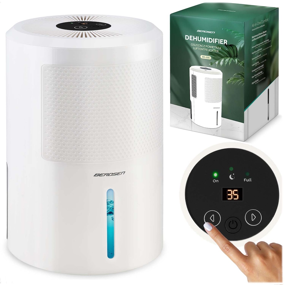Osuszacz powietrza pochłaniacz wilgoci 60W timer led 353000 Berdsen