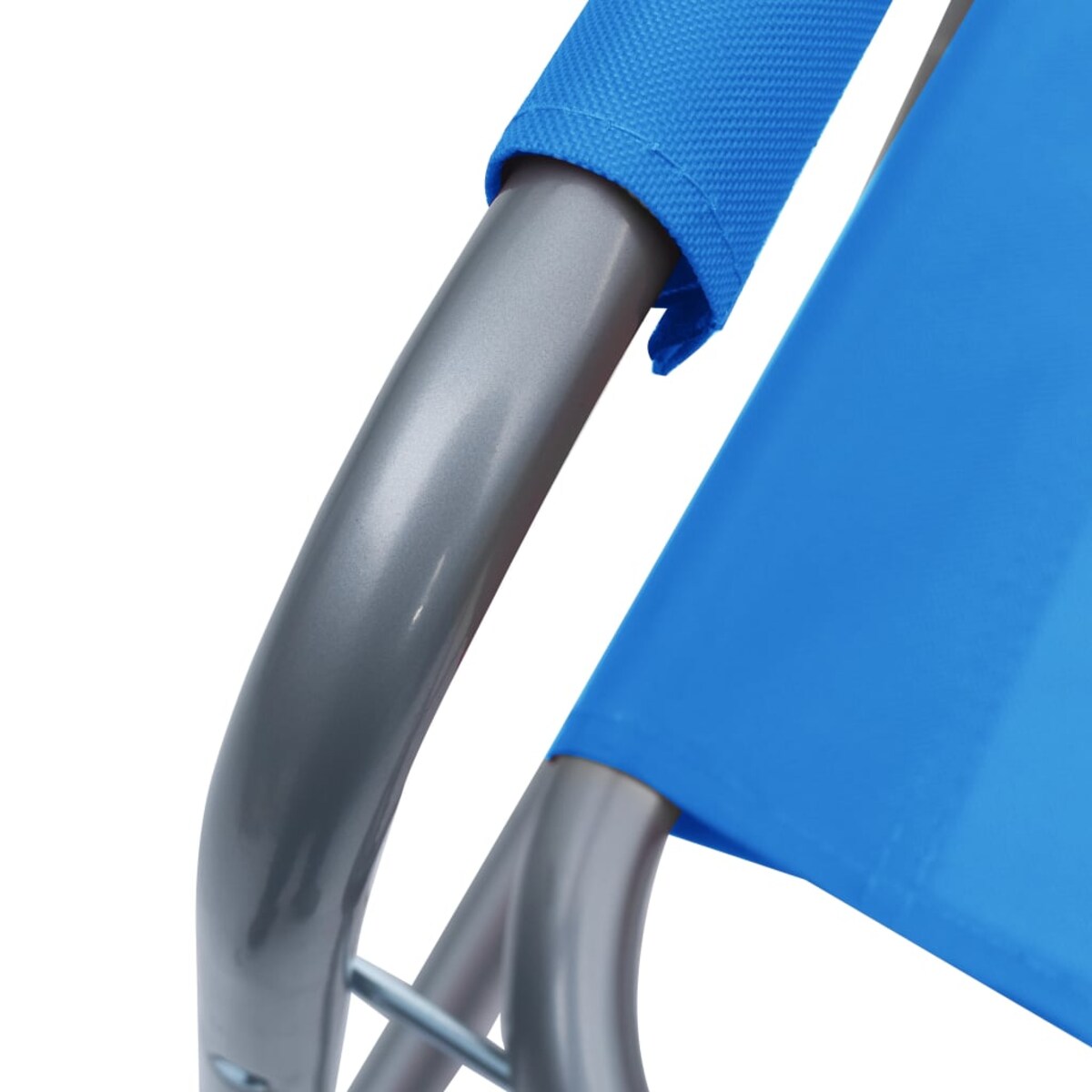 vidaXL Krzesła reżyserskie, 2 szt., stalowe, niebieskie