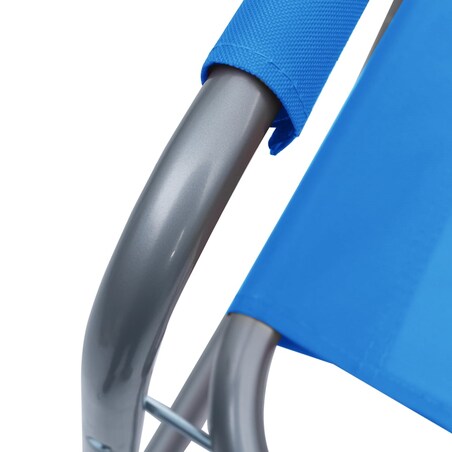 vidaXL Krzesła reżyserskie, 2 szt., stalowe, niebieskie