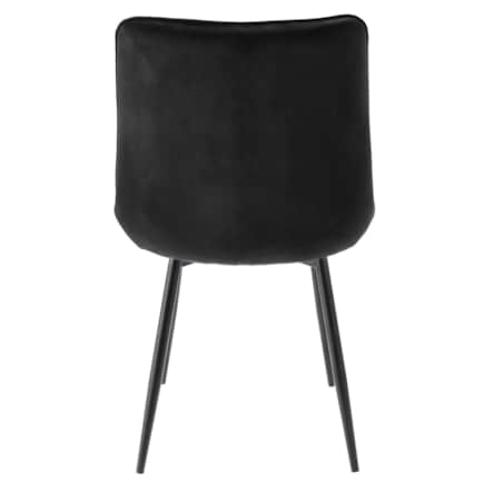 Krzesło tapicerowane welurowe MISTY czarne