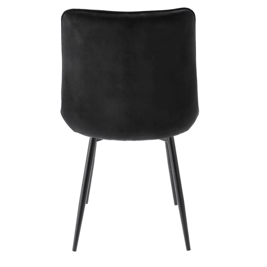Krzesło tapicerowane welurowe MISTY czarne
