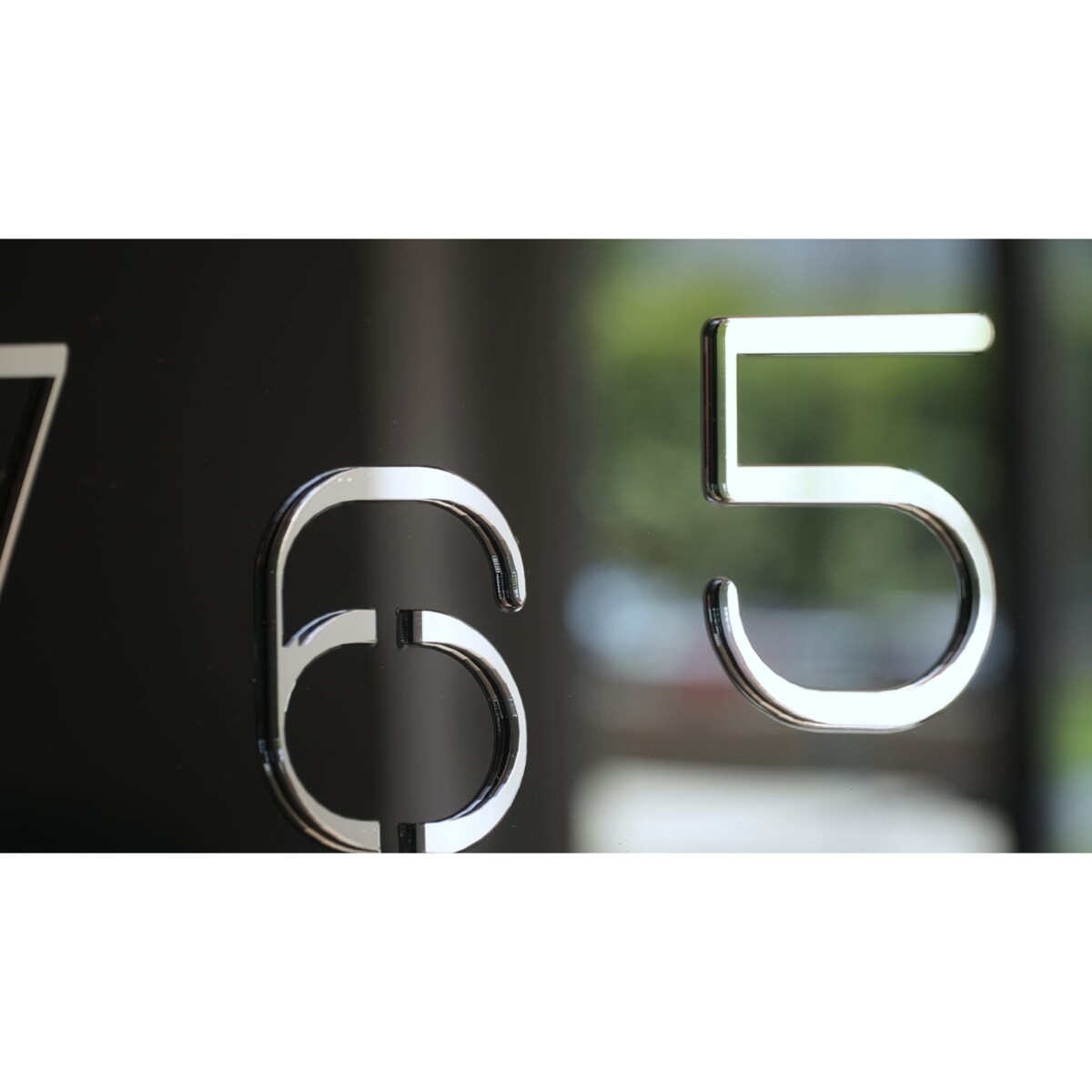 Duży zegar ścienny czarny DIGIT 50cm