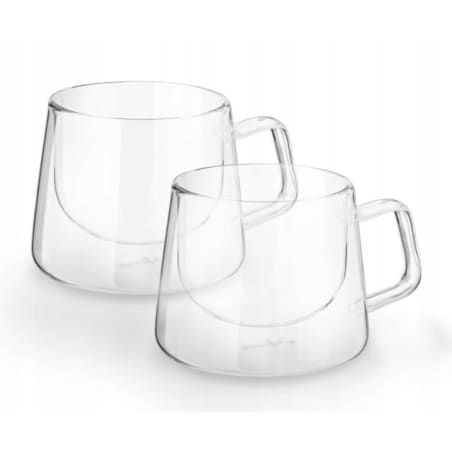 SZKLANKI Z PODWÓJNE ŚCIANKI 2x 300 ml na cappucino herbatę prezent mamy box