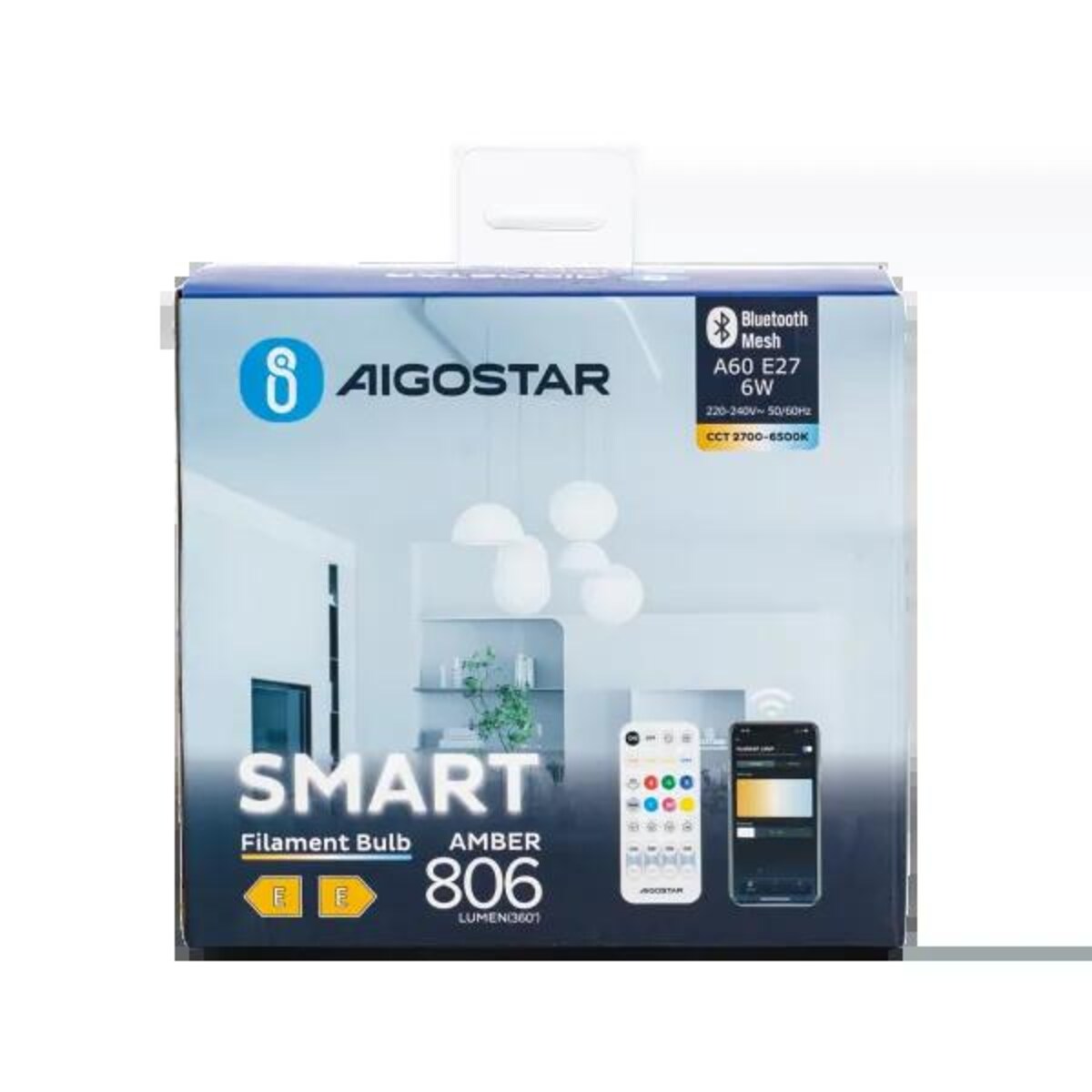 inteligentna żarówka bluetooth mesh a60 6w cct 2 szt. ,z pilotem