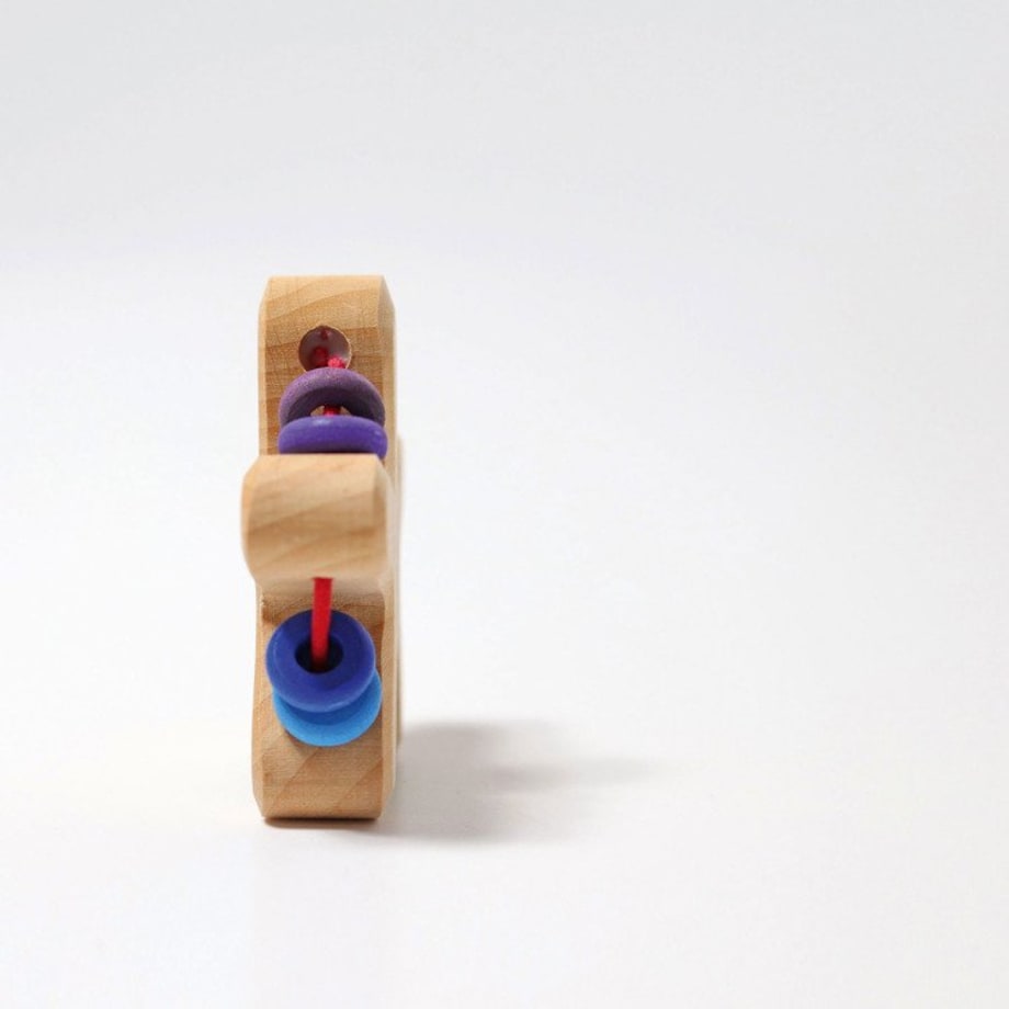 Grzechotka Gwiazdka dla niemowlaka drewniana kolorowa 0+ Grimm's