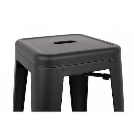 Czarny taboret uniwersalny Tower do industrialnych wnętrz