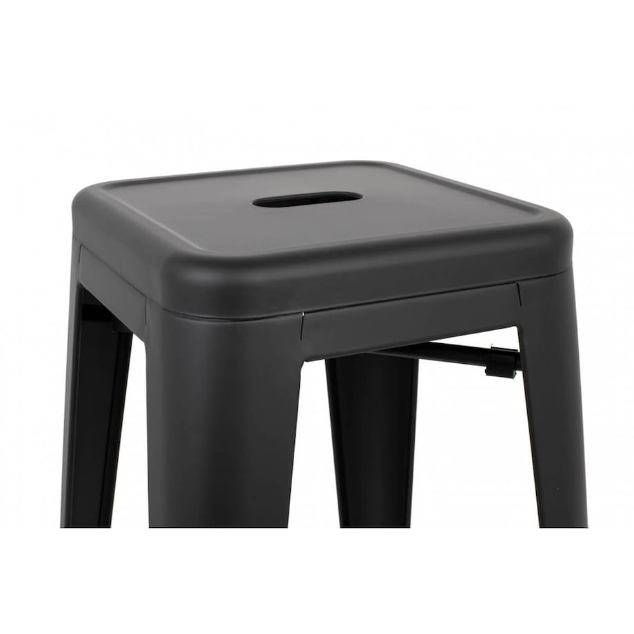 Czarny taboret uniwersalny Tower do industrialnych wnętrz