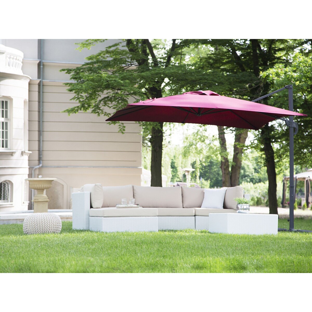 Parasol ogrodowy 250 x 250 cm burgundowy MONZA