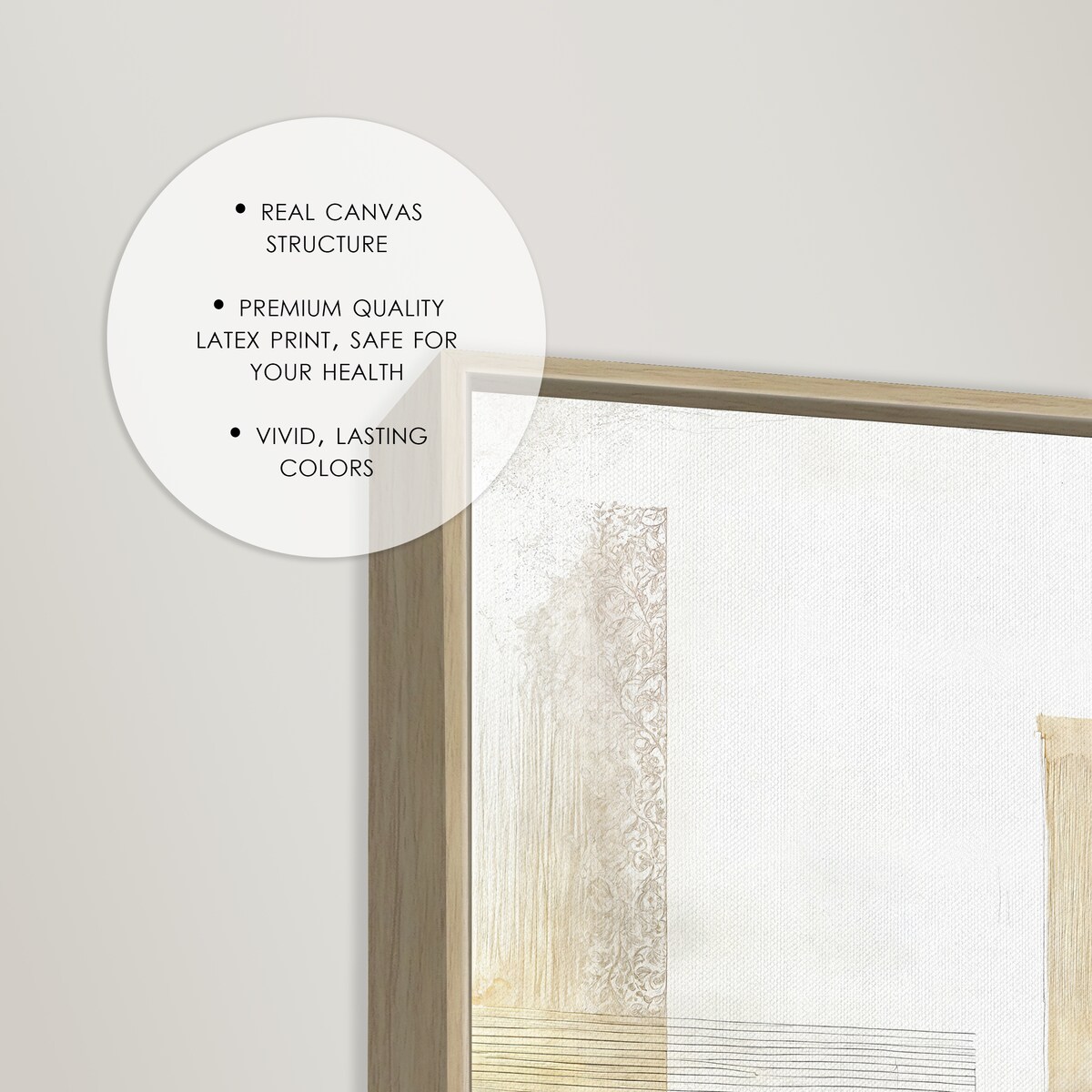 KNOR WALL ART obraz na płótnie w ramie canvas 60x90 Ziemskie Tonacje