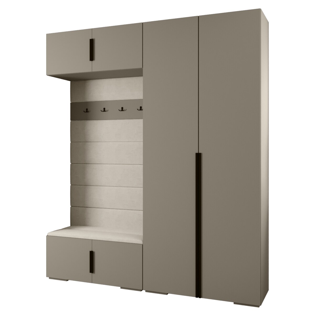 Garderoba do przedpokoju INOVA 1 Z18 kaszmir+czarny+manila02