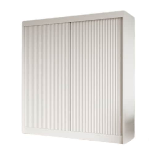 Szafa z ryflowanymi frontami przesuwna 200 cm - Biała