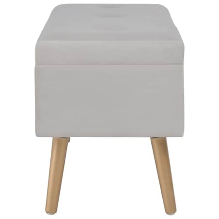 vidaXL Ławka ze schowkiem, 80 cm, szara, aksamitna