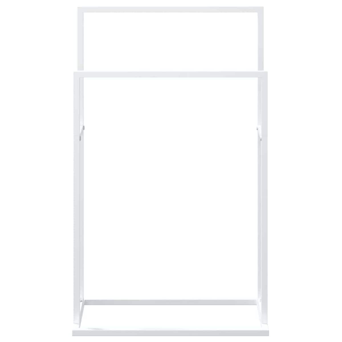 vidaXL Wolnostojący wieszak na ręczniki, biały, 48x24x78,5 cm, żelazny