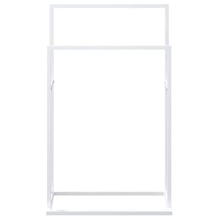 vidaXL Wolnostojący wieszak na ręczniki, biały, 48x24x78,5 cm, żelazny