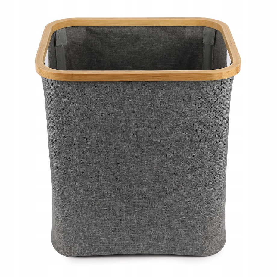 Kosz na pranie 60 L BAMBUSOWY składany szary