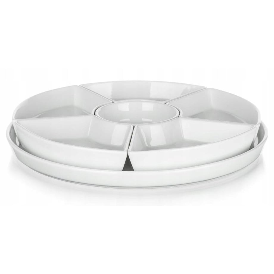 OKRĄGŁY TALERZ SALATERKA na przekąski żywność dipy orzeszki przysmaki 26 cm