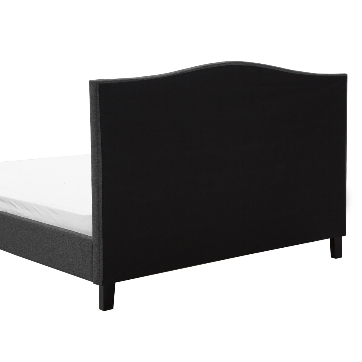 Łóżko biały LED tapicerowane 180 x 200 cm szare MONTPELLIER