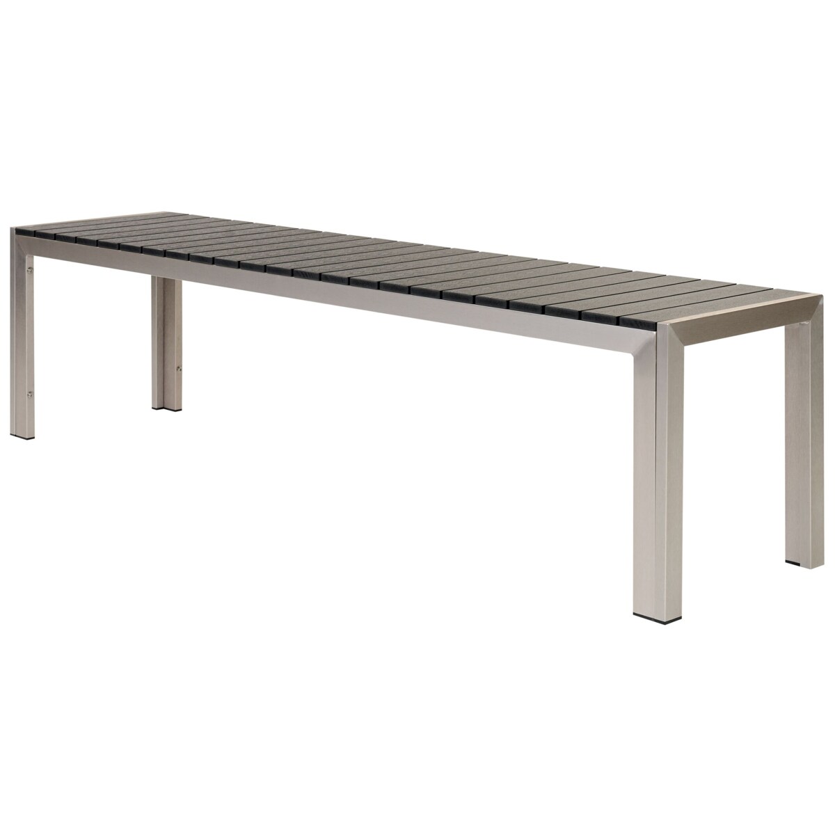 Zestaw ogrodowy stół i 2 ławki czarny NARDO