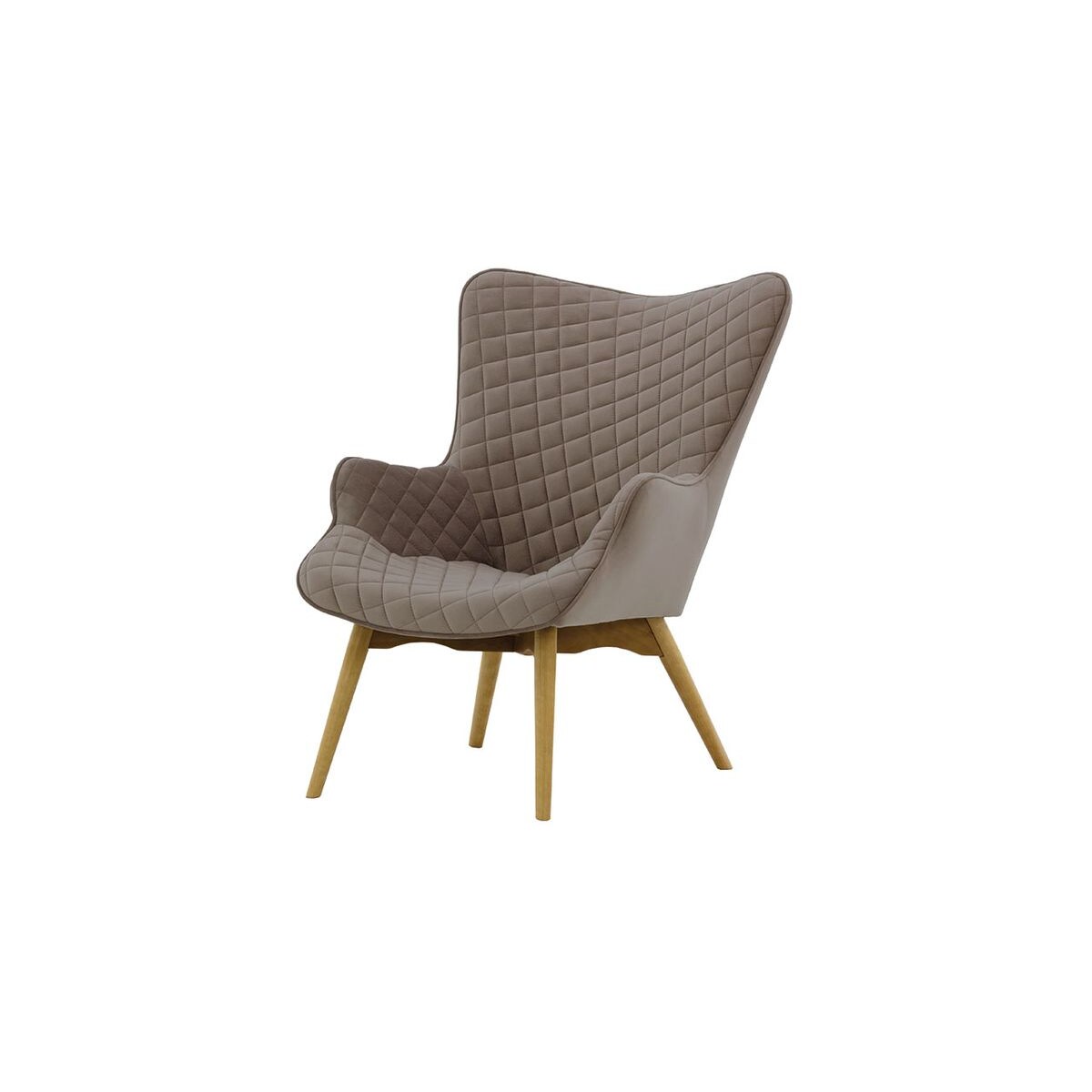 Fotel uszak z przeszyciami Ducon Velvet-Velluto 17