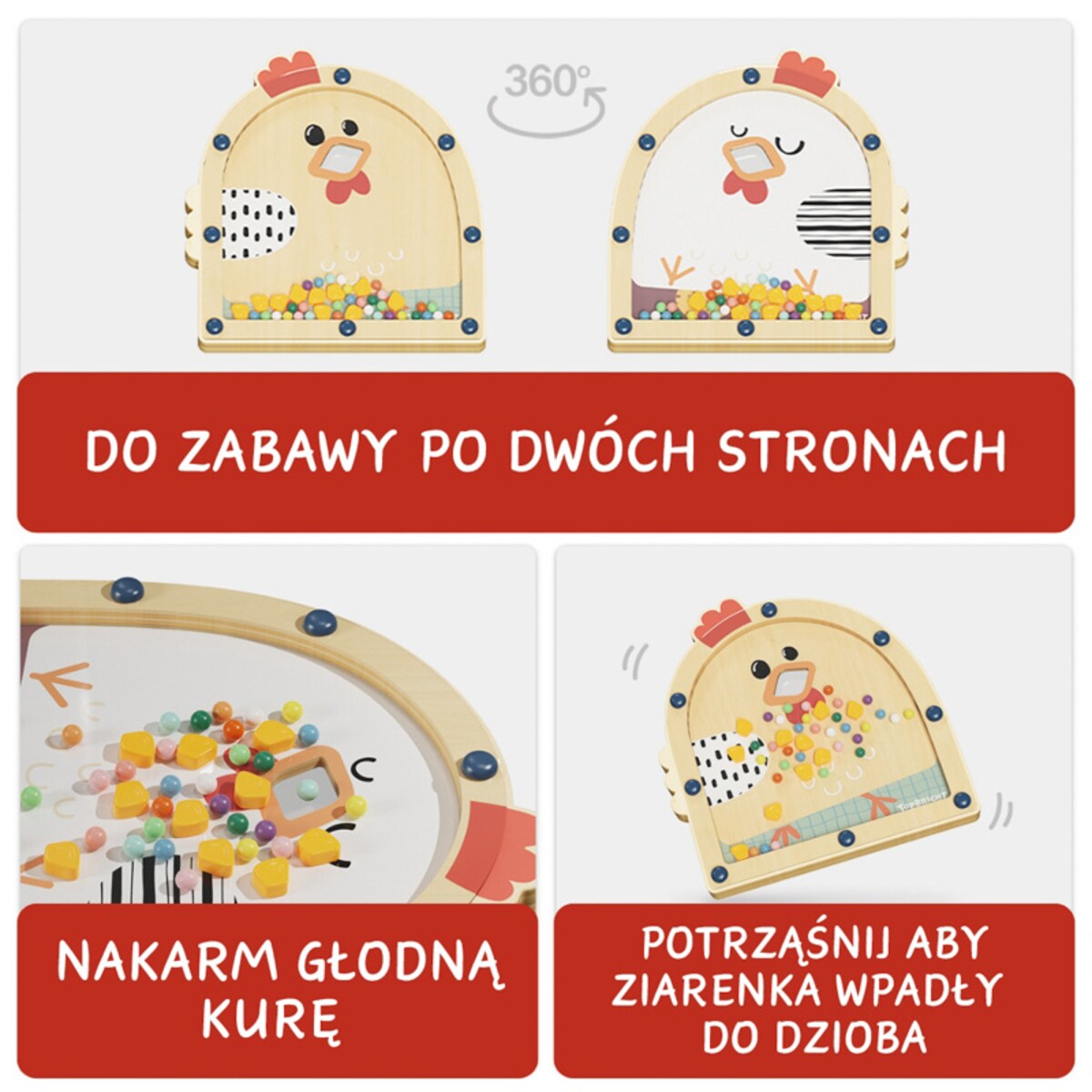 Nakarm kurę - zabawka zręcznościowa dla dzieci 36 mies.+ Top Bright