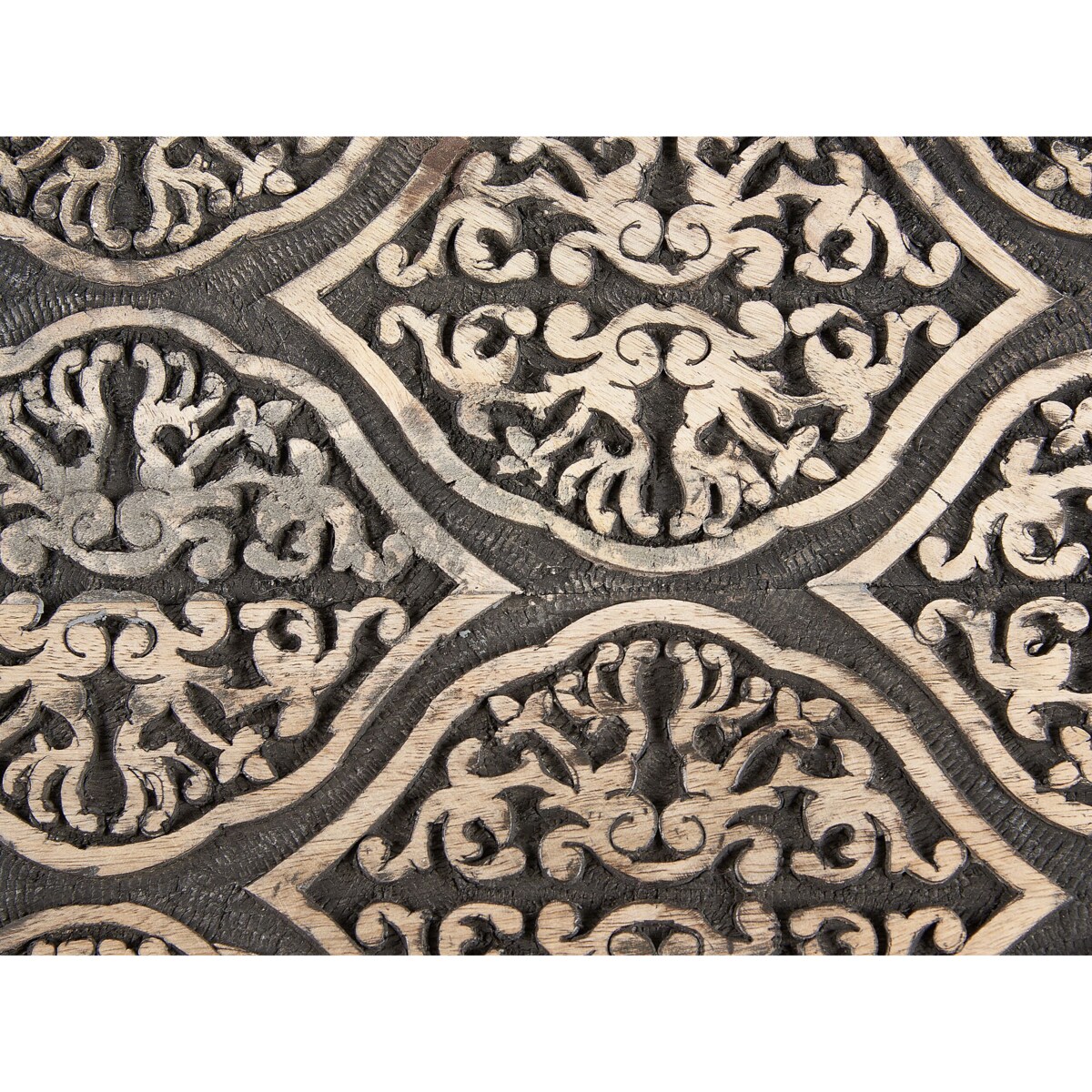 Zestaw 2 stolików pomocniczych SHARMA Drewno mango Brązowy/ czarny