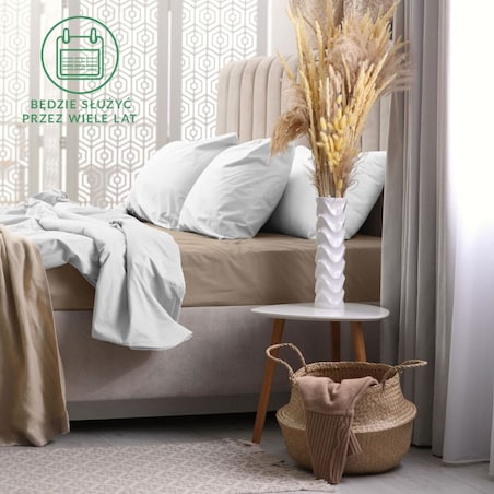 Prześcieradło frotte z gumką 90x200 kolor kakao