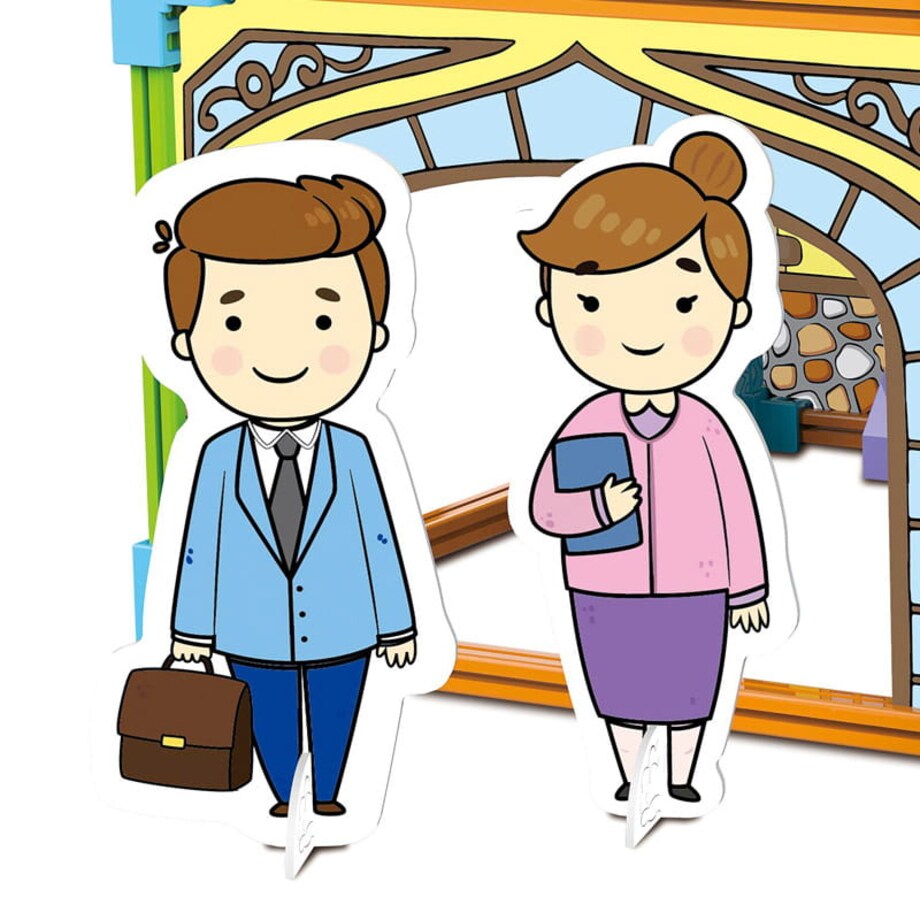 Dwustronny domek do składania i kolorowania - Luksusowa willa