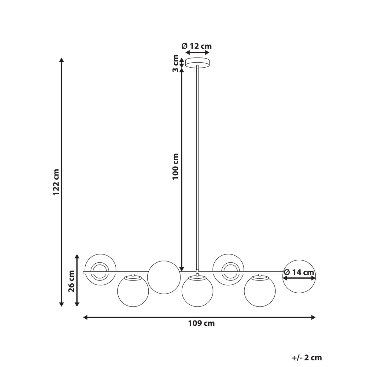 Lampa wisząca KARLA Metal Złoty