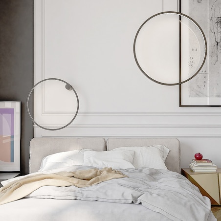 Lampa sufitowa wisząca Light Prestige Mirror czarny LED CCT 3000, 4000, 6000 (regulowana) 1 szt.