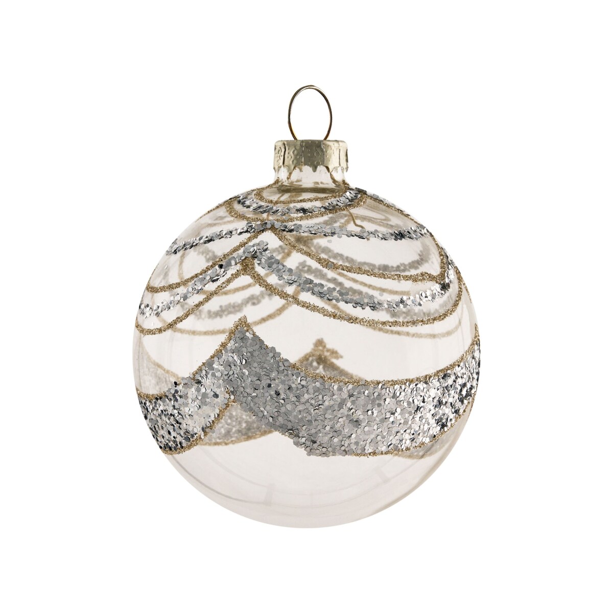 Zestaw 35 bombek BLING Szkło Złoty