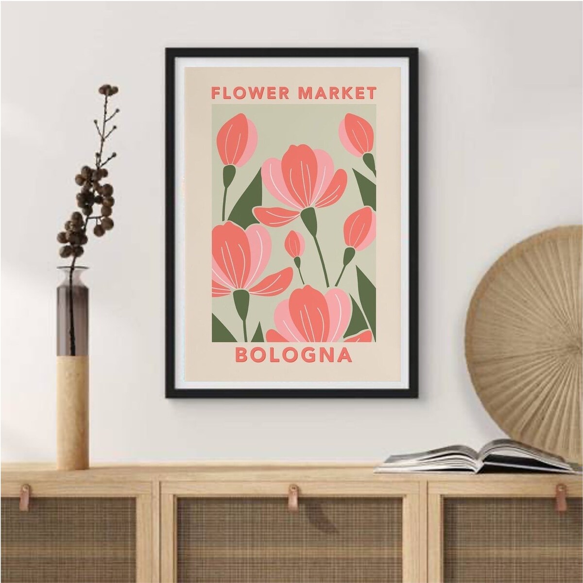 Poster Story, Plakat, Obraz - Flower Market Bologna, wymiary 21 x 30 cm