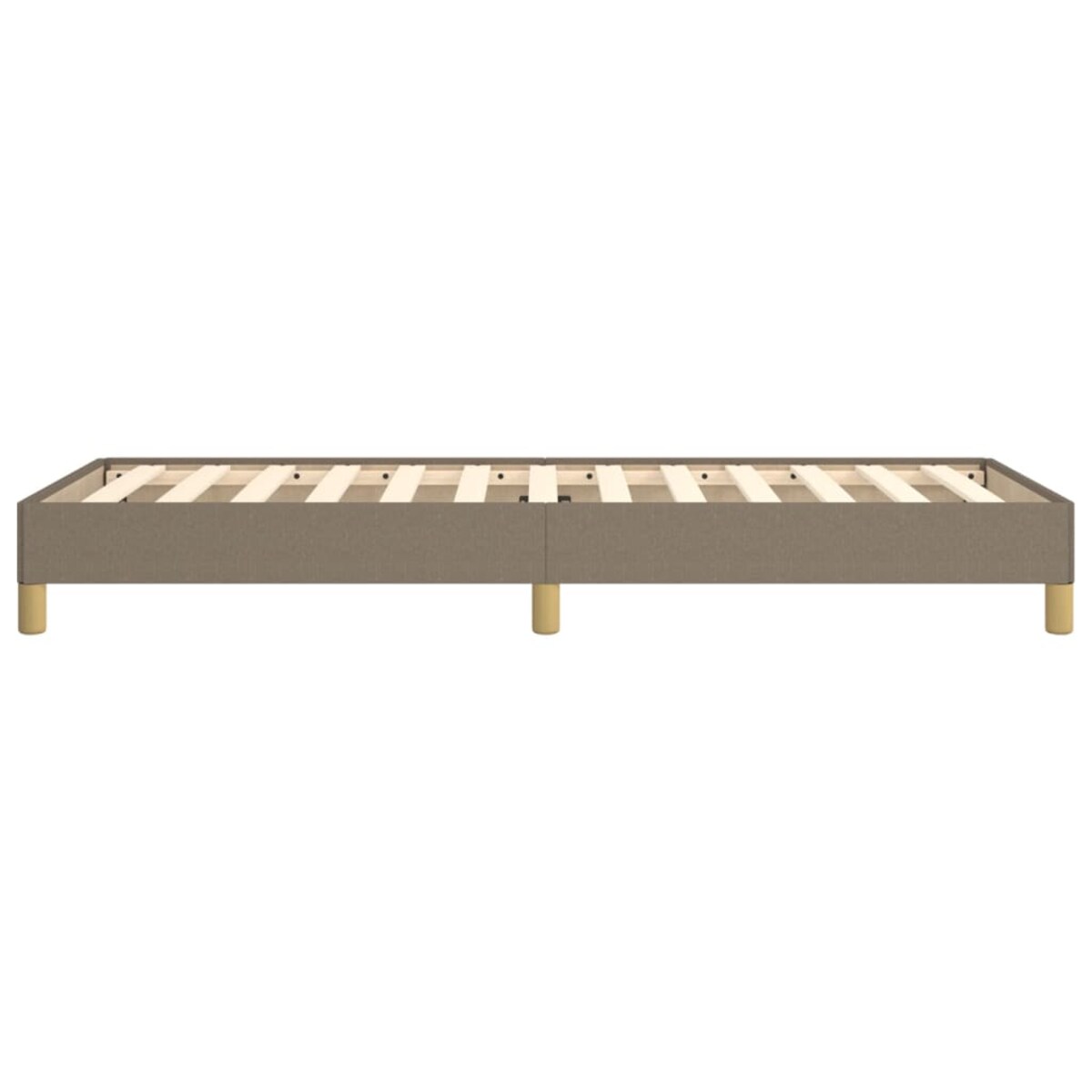 vidaXL Rama łóżka bez materaca Taupe 90x190 cm Tkanina