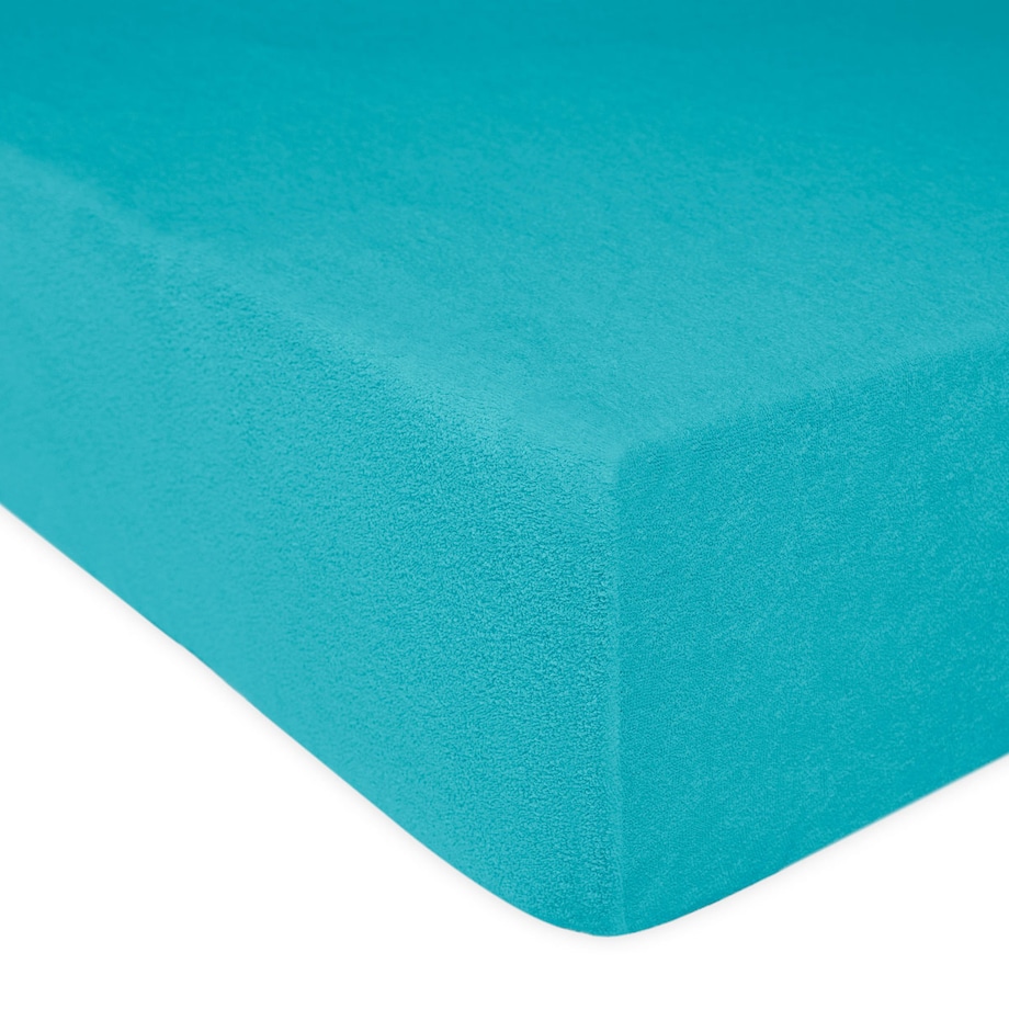 Prześcieradło frotte z gumką 160x200 kolor turkus