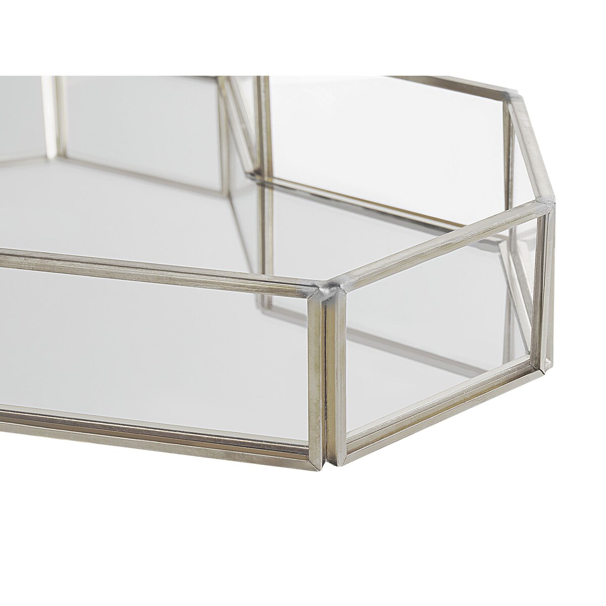 Taca dekoracyjna lustrzana srebrna PONTIVY