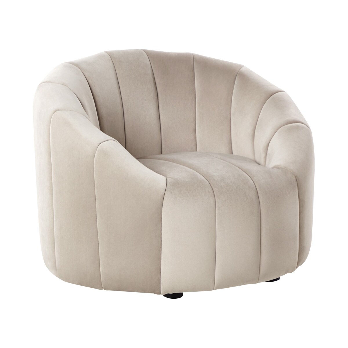 Komplet wypoczynkowy welurowy 6-osobowy beżowy MALUNG