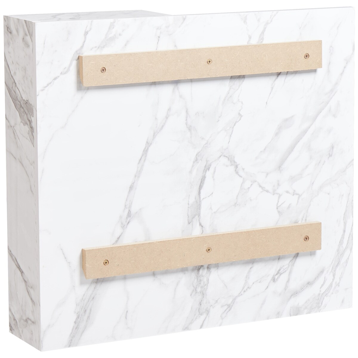 Szafka łazienkowa wisząca z lustrem JOINVILLE 60 cm 54 cm Biały marmur