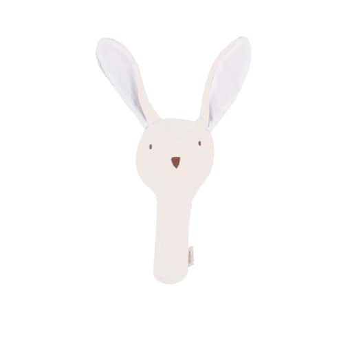 Grzechotka królik organic fleece cream