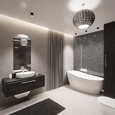 Lustro łazienkowe owalne w dwóch częściach - NIKO