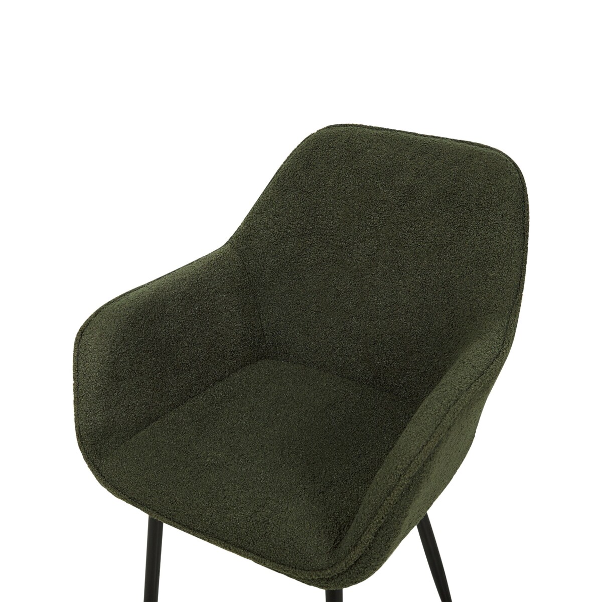 Zestaw 2 krzeseł do jadalni boucle ciemnozielone ALDEN