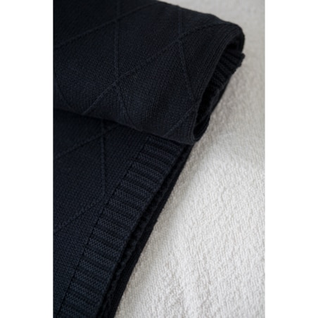 Pled romby czarny, 130 x 160 cm, La Manta