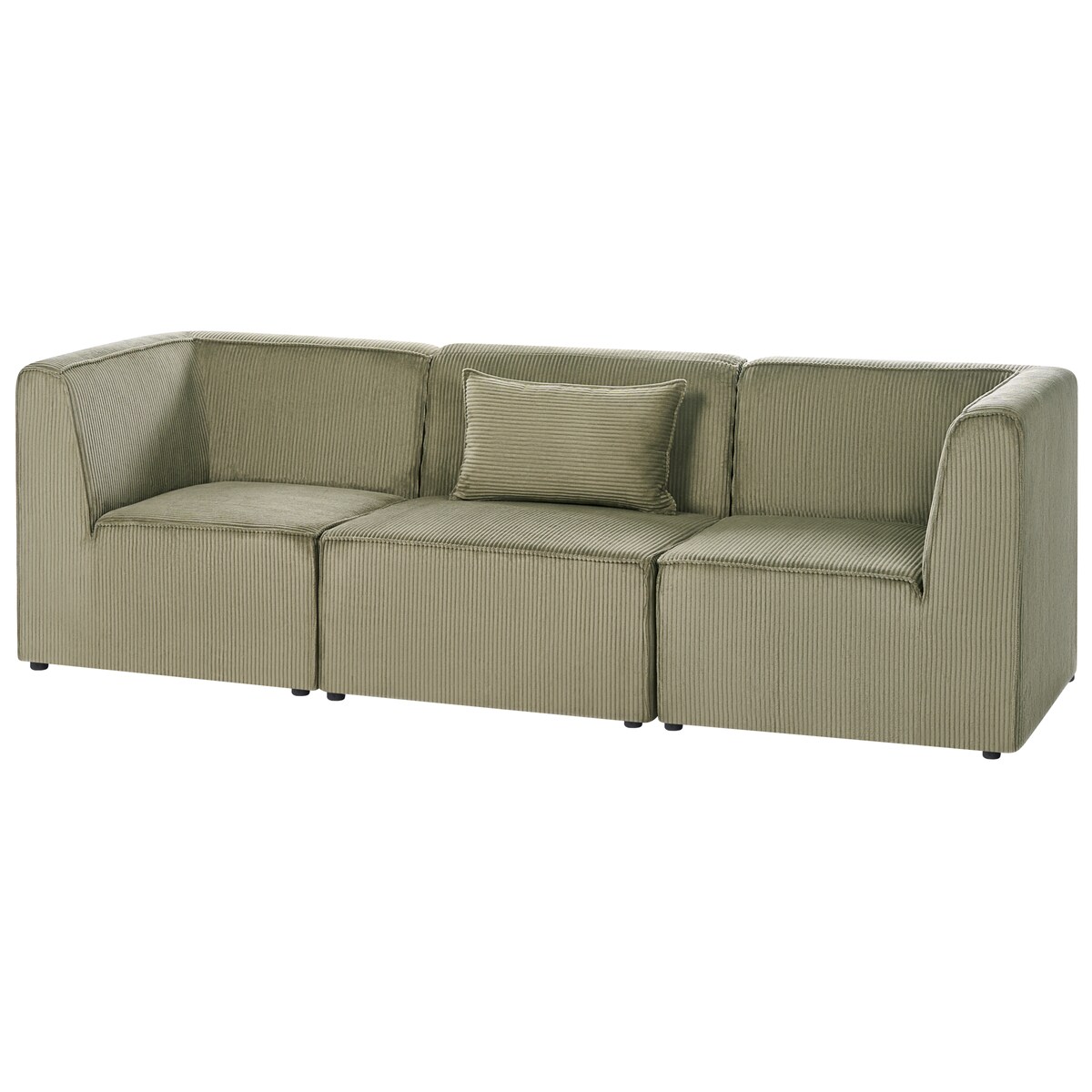 Sofa modułowa dla 3 osób LEMVIG Sztruks Zielony