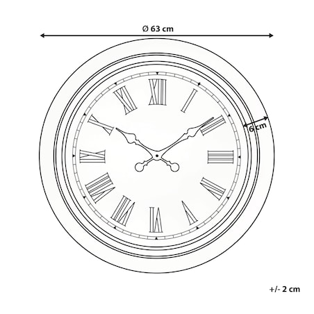 Zegar ścienny VILLENA 63 cm Czarny