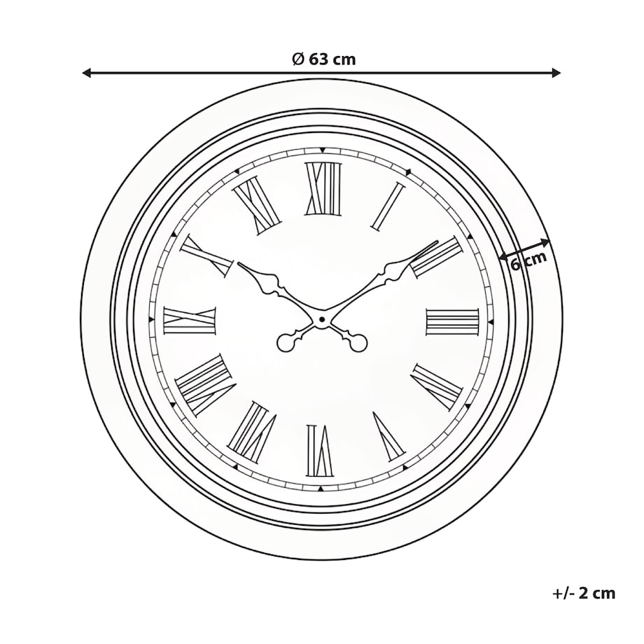 Zegar ścienny VILLENA 63 cm Czarny