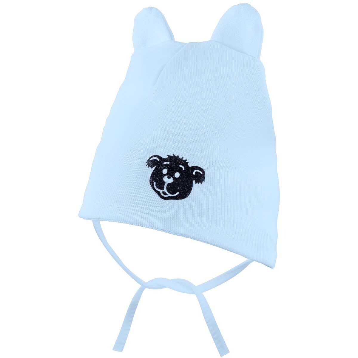 Czapeczka Niemowlęca Wiosenna Na Lato Czapka Z Bawełny Dla Dzieci 36-38 Błę