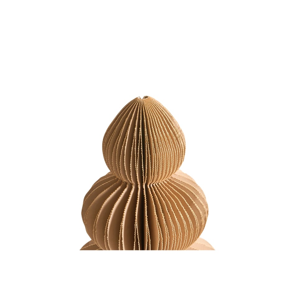 Zestaw 6 dekoracji świątecznych RANELVA Choinka 14/19/25 cm Brązowy/ beżowy