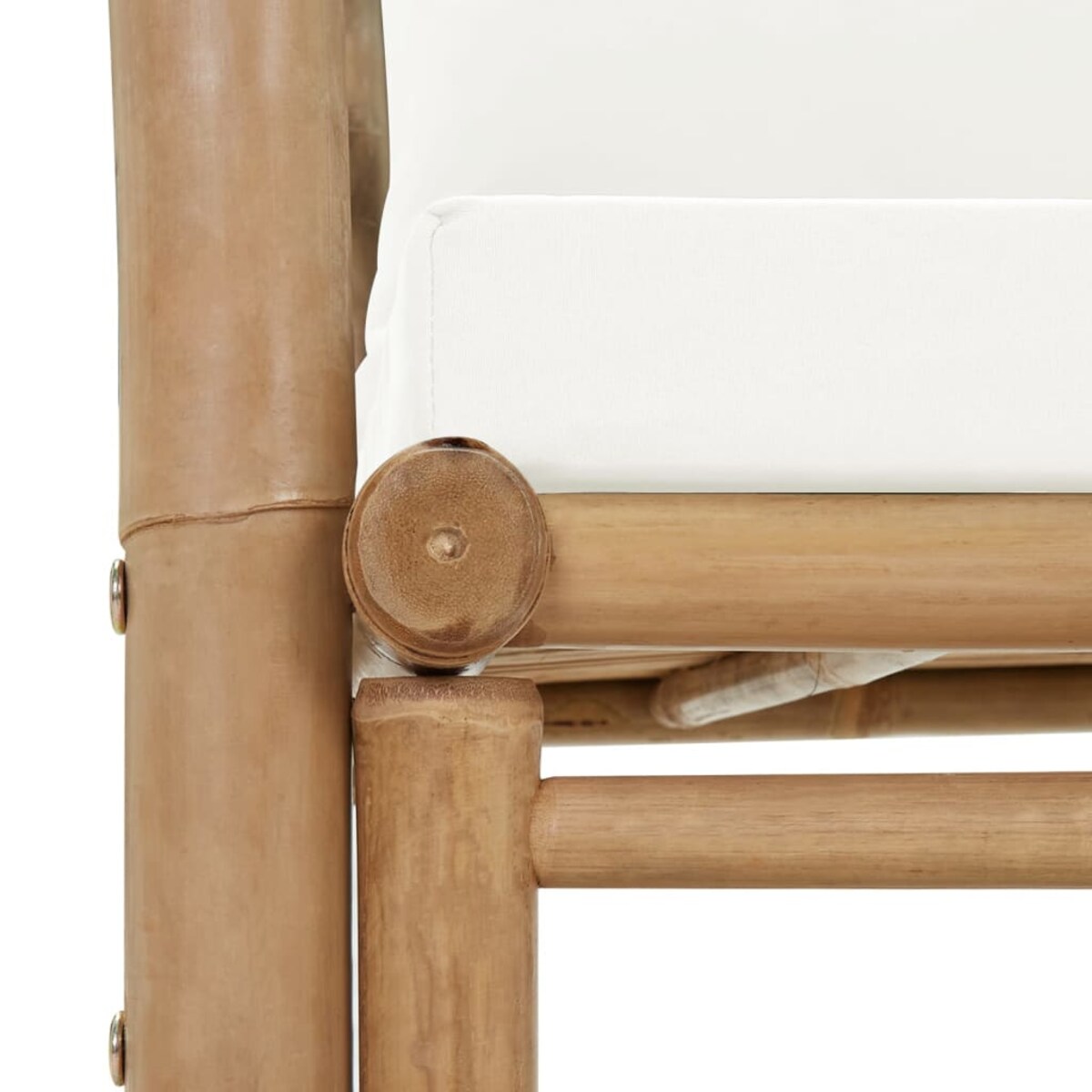 vidaXL 2-osobowa sofa ogrodowa z poduszkami, bambus